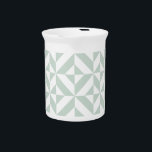 Cool Mint Geometric Deco Cube Pattern Drink Pitcher<br><div class="desc">This abstract, geometric cubed pattern will add vibrance and classic flair to any home or office decor. Always ready for you to personalize with your name and/or your loved one's name, as well.</div>