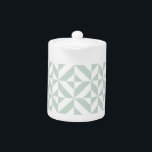 Cool Mint Geometric Deco Cube Pattern Teapot<br><div class="desc">This abstract,  geometric cubed pattern will add vibrance and classic flair to any home or office decor. Always ready for you to personalize with your name and/or your loved one's name,  as well.</div>