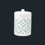 Cool Mint Geometric Deco Cube Pattern Teapot<br><div class="desc">This abstract,  geometric cubed pattern will add vibrance and classic flair to any home or office decor. Always ready for you to personalize with your name and/or your loved one's name,  as well.</div>