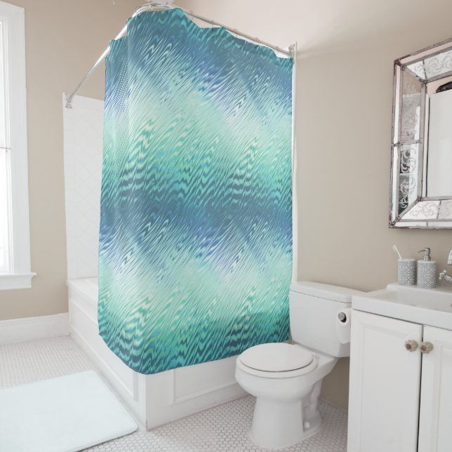 cool mint ripple : shower curtain (In Situ)