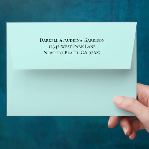 Cool Mint Wedding Envelope