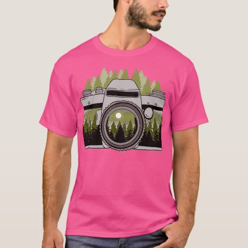 Cool Mirrorless Forest Camera Gift for a Nature Ph T_Shirt