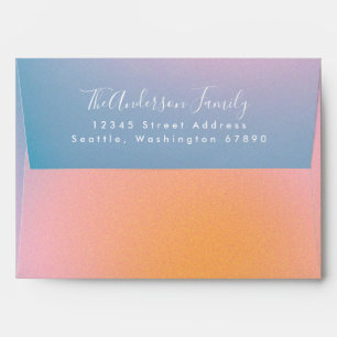 Cool Mod Colorful Groovy Preprinted Return Address Envelope