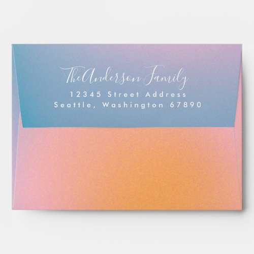 Cool Mod Colorful Groovy Preprinted Return Address Envelope