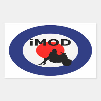 Cool mod rectangular sticker