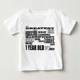 Cool Modern 1st Birthdays : Greatest 1 Year Old Baby T-Shirt
