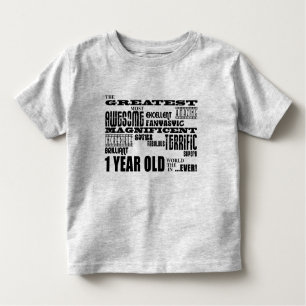 Cool Modern 1st Birthdays : Greatest 1 Year Old Toddler T-shirt