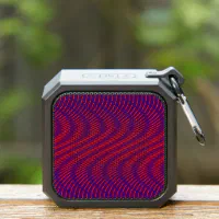 Cool & Modern Abstract Moiré Effect Purple & Red Bluetooth Speaker