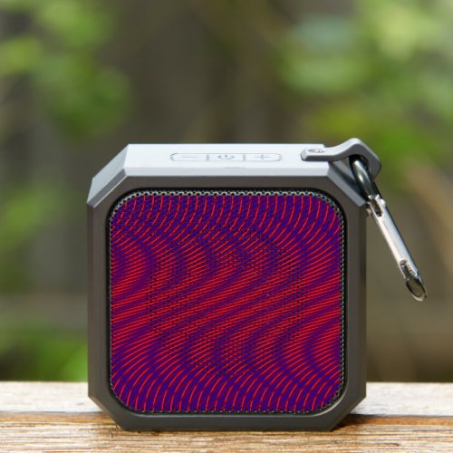   Cool  Modern Abstract Moir Effect Purple  Red Bluetooth Speaker