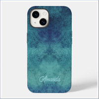 Cool Modern Aqua Blue and Purple Abstract