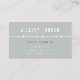 COOL MODERN ARROW simple sketch trendy modern gray Business Card