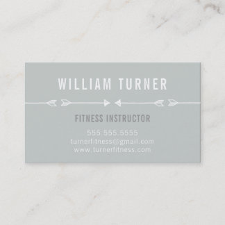 COOL MODERN ARROW simple sketch trendy modern gray Business Card