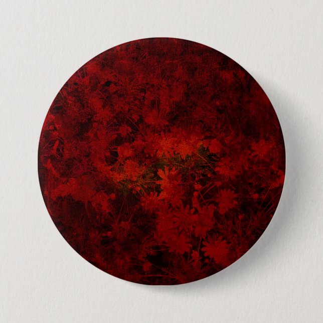 Cool, modern art of floral / flower pattern button (Front)