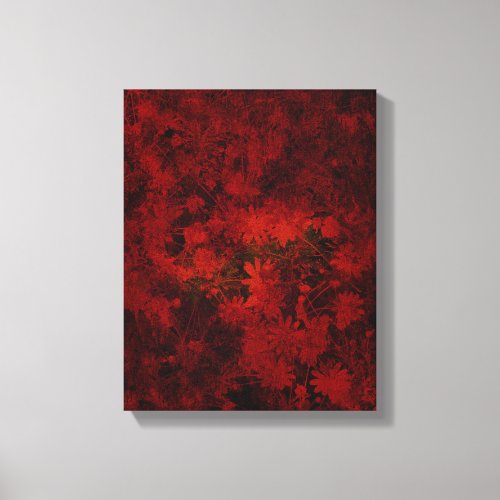 Cool modern art of floral  flower pattern canvas print