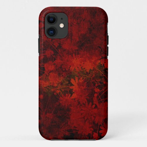 Cool modern art of floral  flower pattern iPhone 11 case