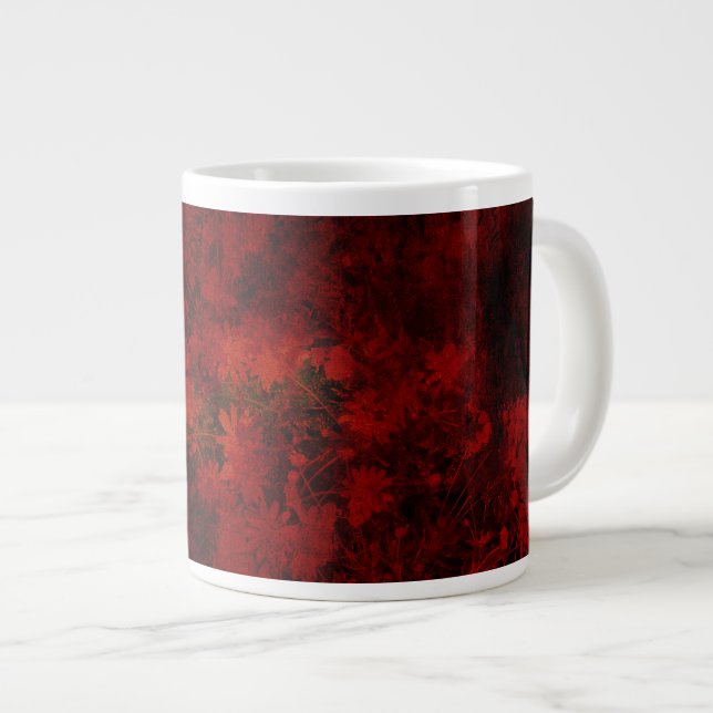 Cool, modern art of floral / flower pattern giant coffee mug (Front Right)
