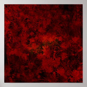 Cool, modern art of floral / flower pattern poster