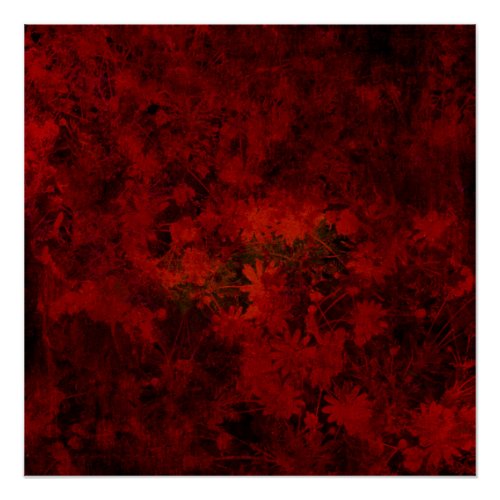 Cool modern art of floral  flower pattern poster