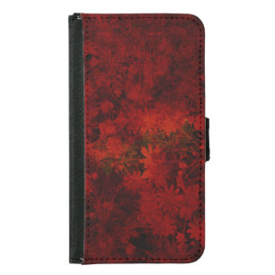 Cool, modern art of floral / flower pattern samsung galaxy s5 wallet case