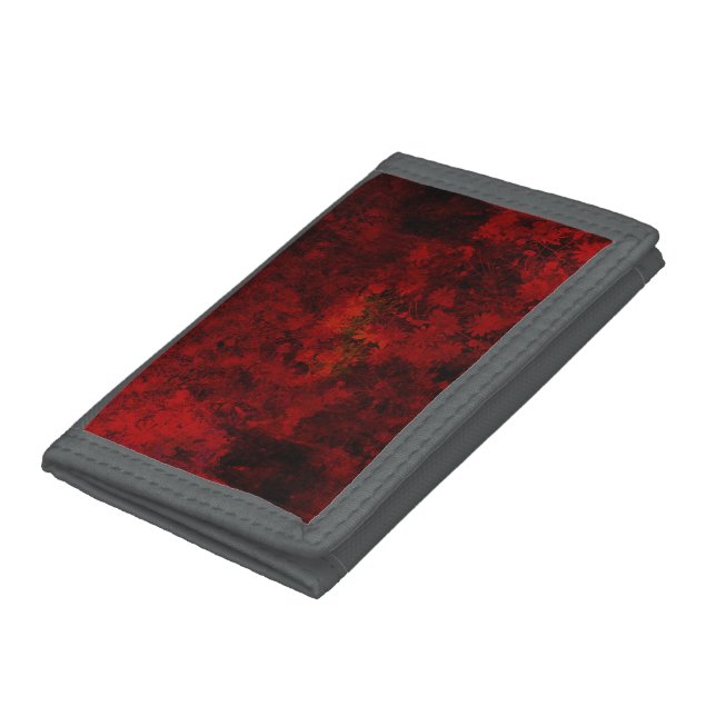 Cool, modern art of floral / flower pattern trifold wallet (Bottom)