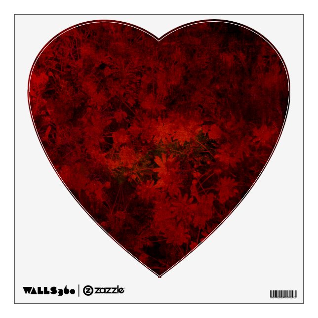 Cool, modern art of floral / flower pattern wall decal (Front)