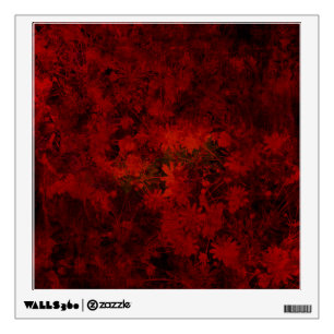 Cool, modern art of floral / flower pattern wall decal