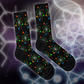 Cool Modern Atomic Pattern Science Socks