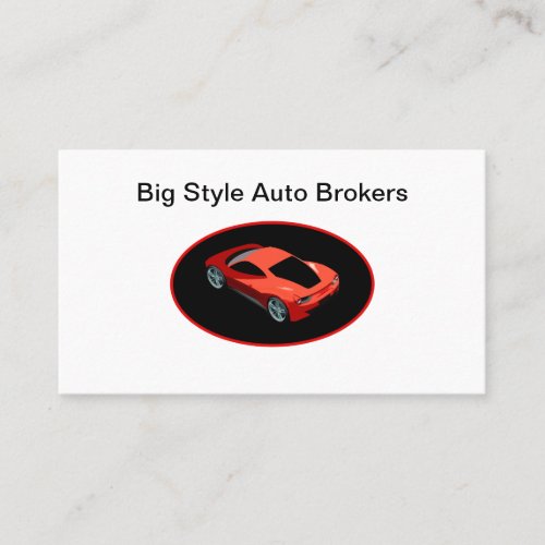 Cool Modern Auto Broker Business Card