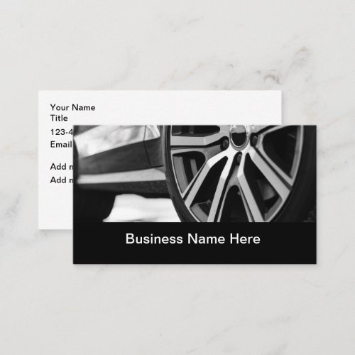 Cool Modern Automotive Business Card Tire Closeup