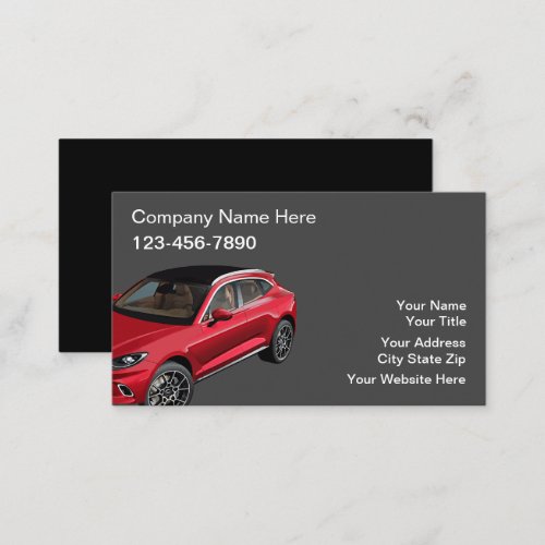 Cool Modern Automotive Business Cards