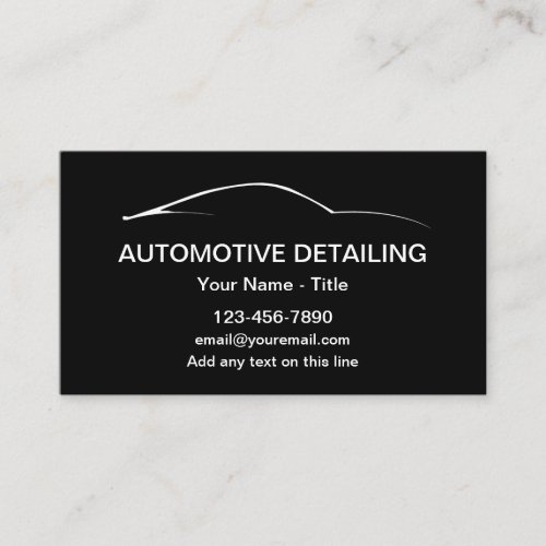 Cool Modern Automotive Detailing Business Card 
