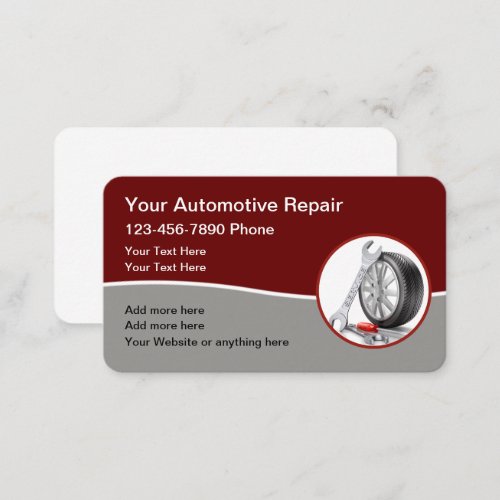 Cool Modern Automotive Services Business Card