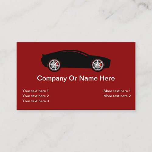 Cool Modern Automotive Theme Business Card