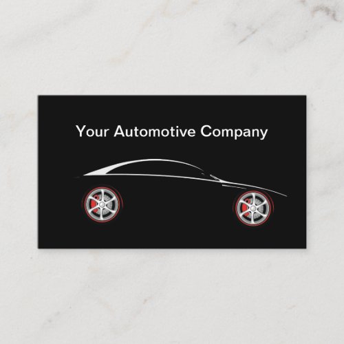 Cool Modern Automotive Theme Business Card