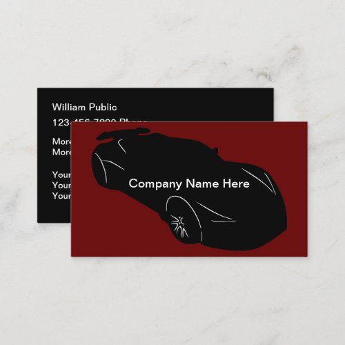 Cool Modern Automotive Theme Business Cards