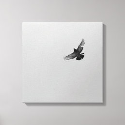 Cool Modern B&amp;W flying bird simple modern design Canvas Print