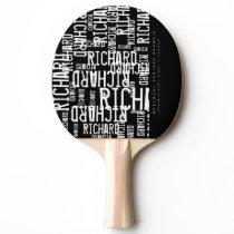cool / modern b/w table-tennis-paddle with name Ping-Pong paddle cool / modern b/w table-tennis-paddle with name Ping-Pong paddle