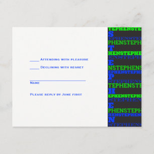 Cool Modern Bar Mitzvah RSVP Stephen