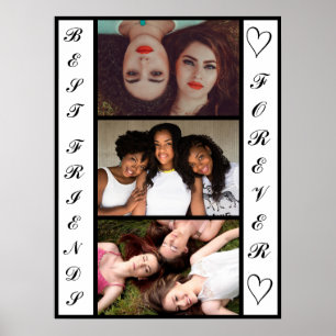 Cool Modern Best Friends Forever 3 Photos Poster