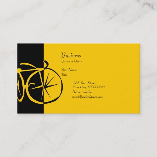 Customizable Artsy Bike Woodcut Business Cards