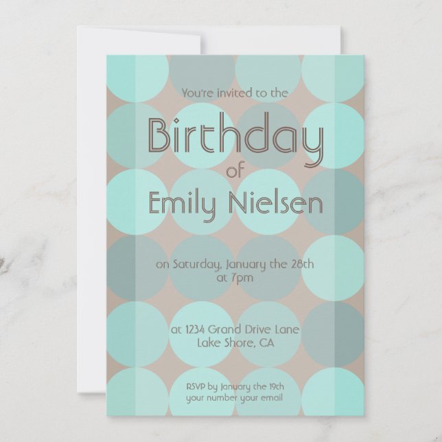 Cool Modern Birthday Invitation (Front)
