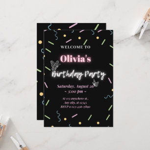 cool modern birthday invitations 
