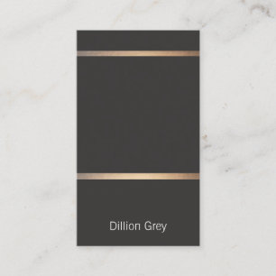 Cool Modern Black and Gold Minimalistic Business Card