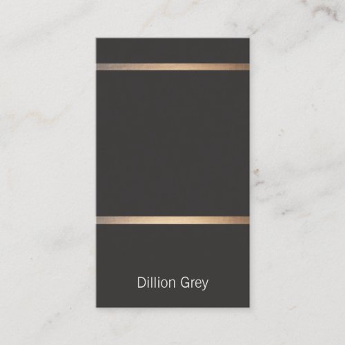 Cool Modern Black and Gold Minimalistic Business Card