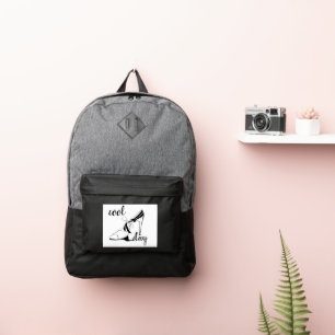 Cool Modern Black and White Game Day Port Authorit Authority® Backpack