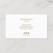 Cool Modern Black Gold Typography Business Card (Back)