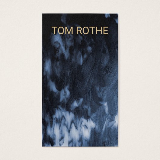 Cool Modern Black White Painted Abstract (Front)