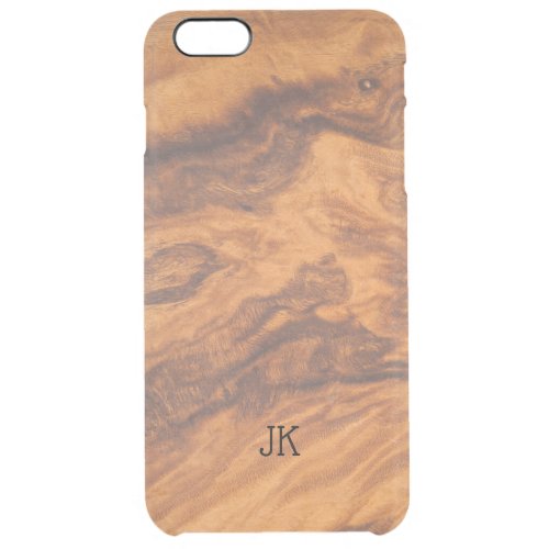 Cool Modern Brown Faux Wood Background No2 Clear iPhone 6 Plus Case