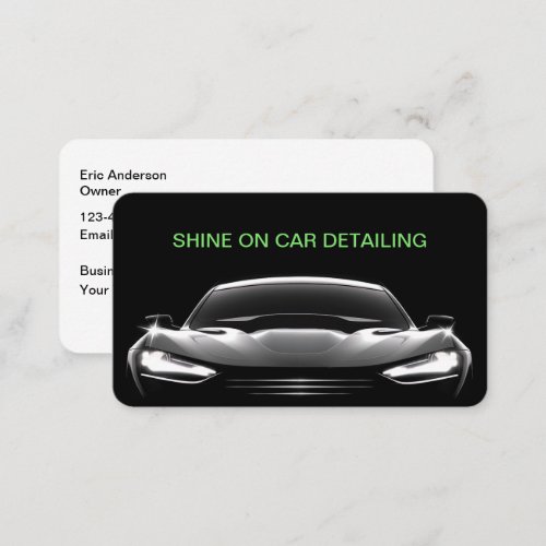 Cool Modern Car Automotive Detailing Business Card