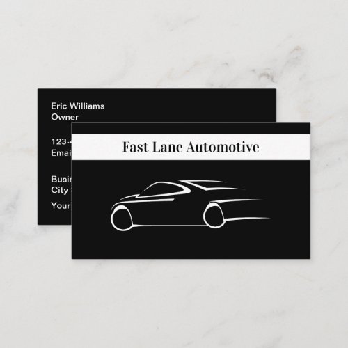 Cool Modern Car Theme Business Cards